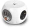 Cubo Ewent 3 Tomadas + 3 Portas USB 2.4A c/ Cabo 1.5 M Branco