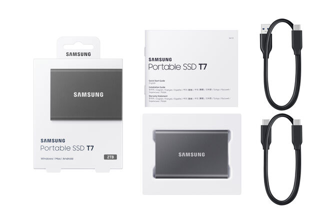 SSD Externo Samsung T7 2TB USB3.2 Gen2 Preto (1050/1000MB/s) image number 11
