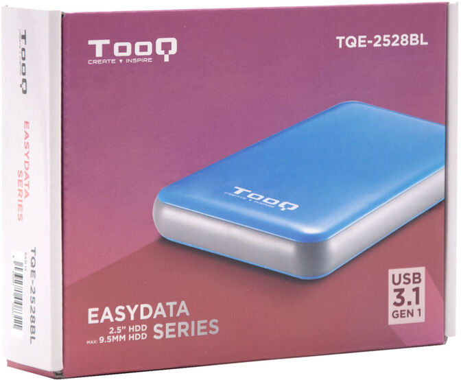 Caixa HDD Tooq 2.5" SATA (9,5mm) UASP Tool Less USB 3.1 Gen 1 Azul image number 4