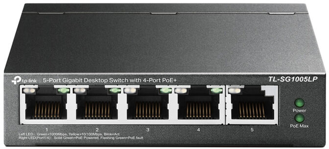 Switch TP-Link TL-SG1005LP 5 Portas Gigabit c/ 4 Portas PoE+ image number 0