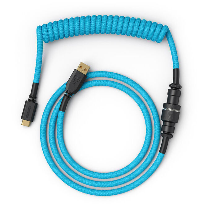 Cabo Coiled Glorious USB-C para USB-A 137m - Electric Blue image number 1