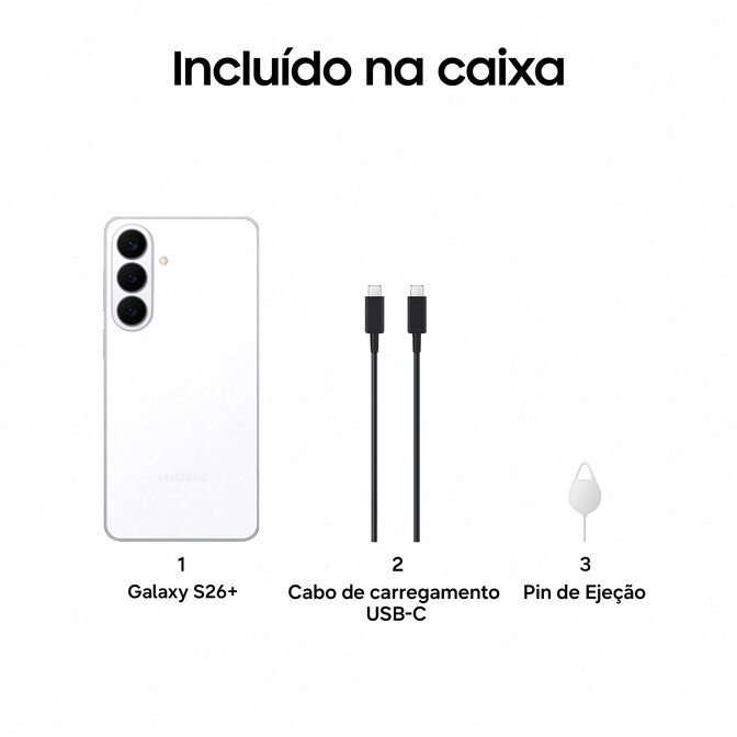 Smartphone Samsung Galaxy S26+ 6.7" (12 / 512GB) 120Hz Branco image number 6