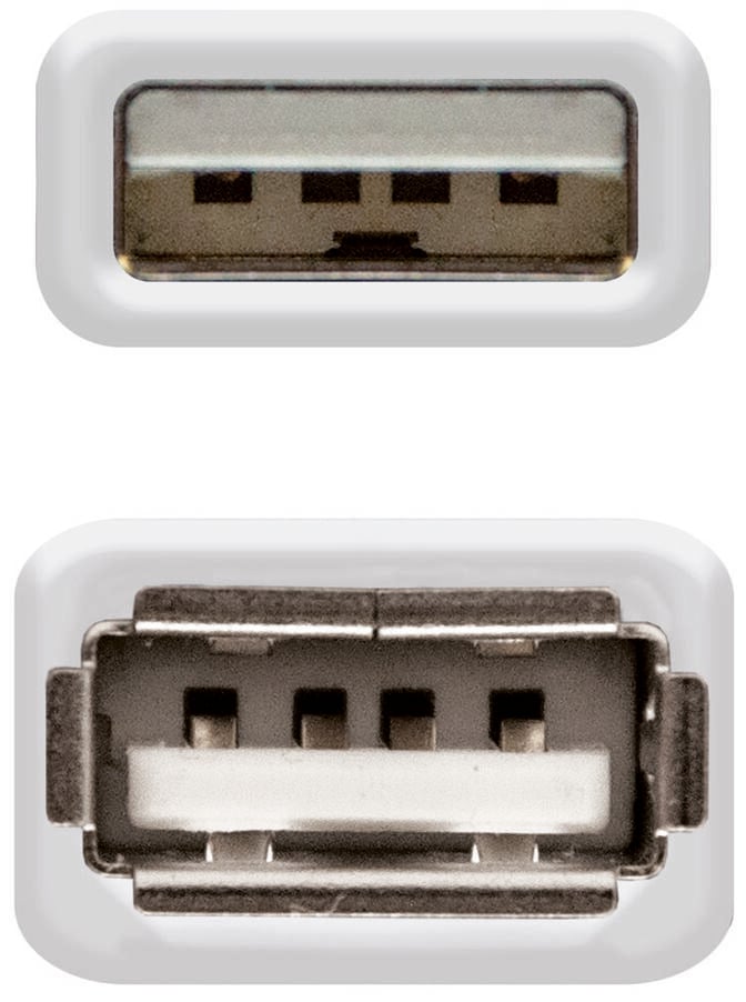 Cabo USB 2.0 Nanocable USB-A M/F 3 M Bege image number 2