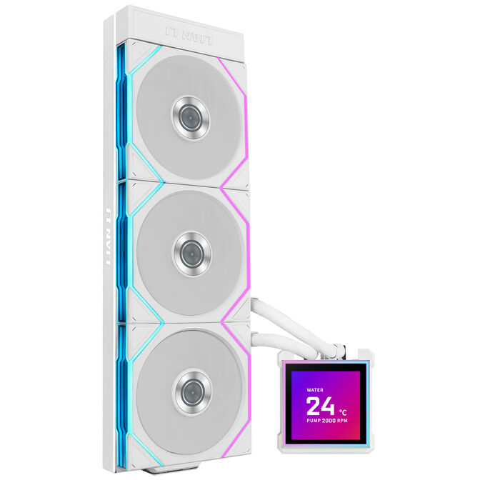 Water Cooler CPU AIO Lian Li HydroShift II LCD-S 360TL FLEX Wireless Branco - 360mm image number 0