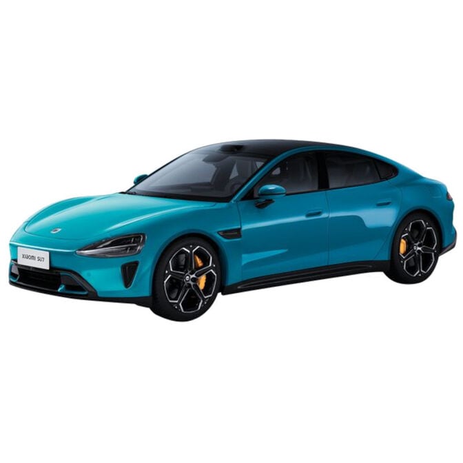 Carro Modelo Xiaomi SU7 1/18 Die-cast Azul Aguamarina image number 0