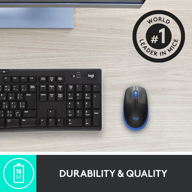 Rato Logitech M190 1000DPI Wireless Azul image number 9