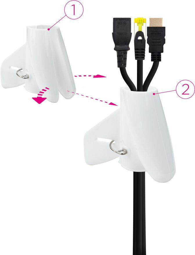 Organizador Cabos Nanocable 25mm 3 M Branco image number 1