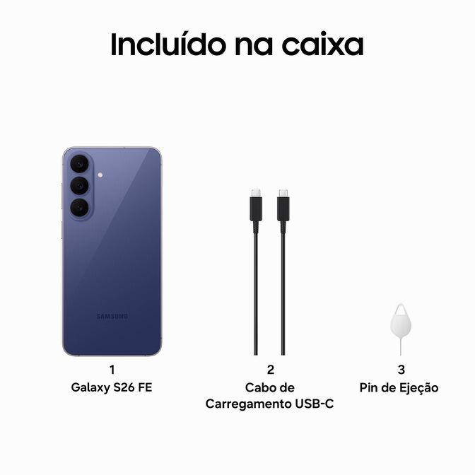 Smartphone Samsung Galaxy S26 FE 6.7" (8 / 512GB) 120Hz Azul Escuro image number 8