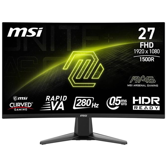 Monitor MSI 27" MAG 276CXF Rapid VA FHD 280Hz 0.5ms image number 0