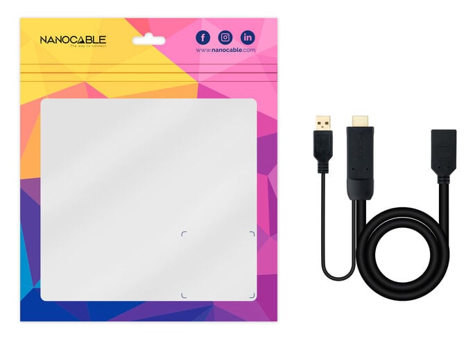 Adaptador Nanocable HDMI 2.0 > DisplayPort V1.2 0.2 M Preto image number 3