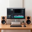 Colunas Hi-Fi Vulkkano A5 ARC MKII 50W Bluetooth HDMI ARC Castanhas image number null