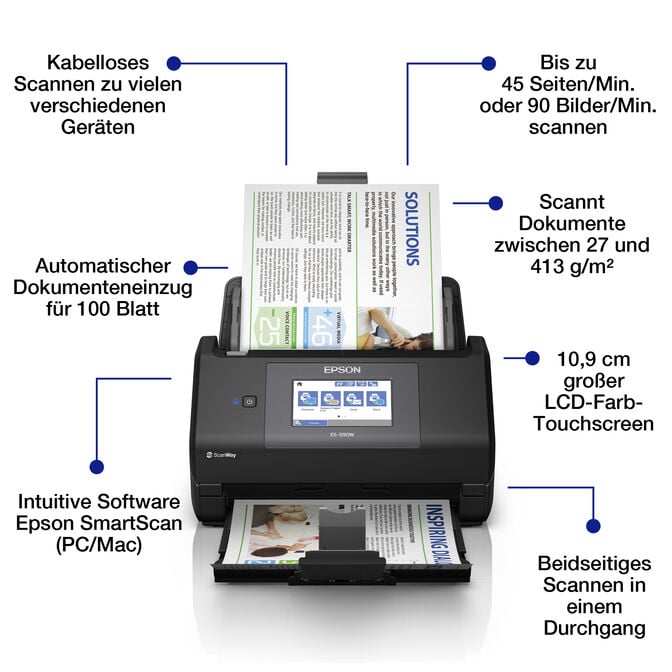 Scanner de Documentos Epson WorkForce ES-590W image number 9