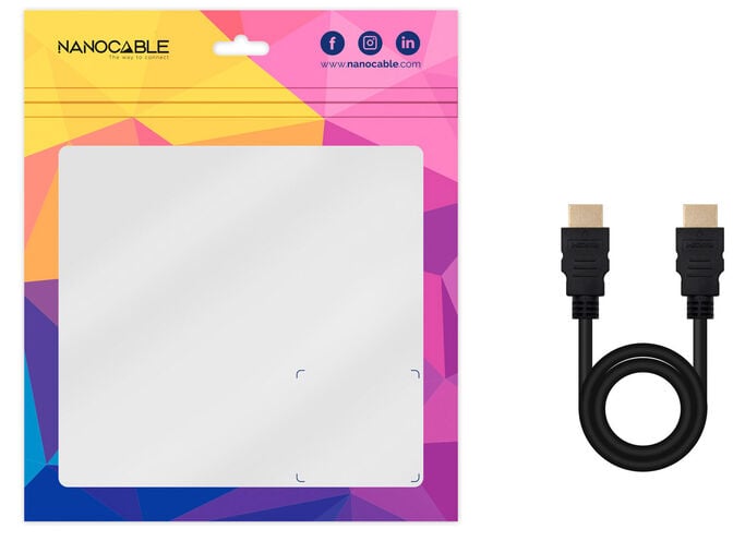 Cabo HDMI V2.0 4K@60Hz 18Gbps Nanocable A M/M 5 M Preto image number 3