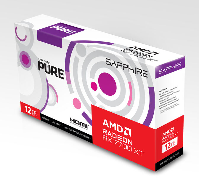 Gr&aacute;fica Sapphire Radeon RX 7700 XT Pure 12GB GDDR6 image number 7