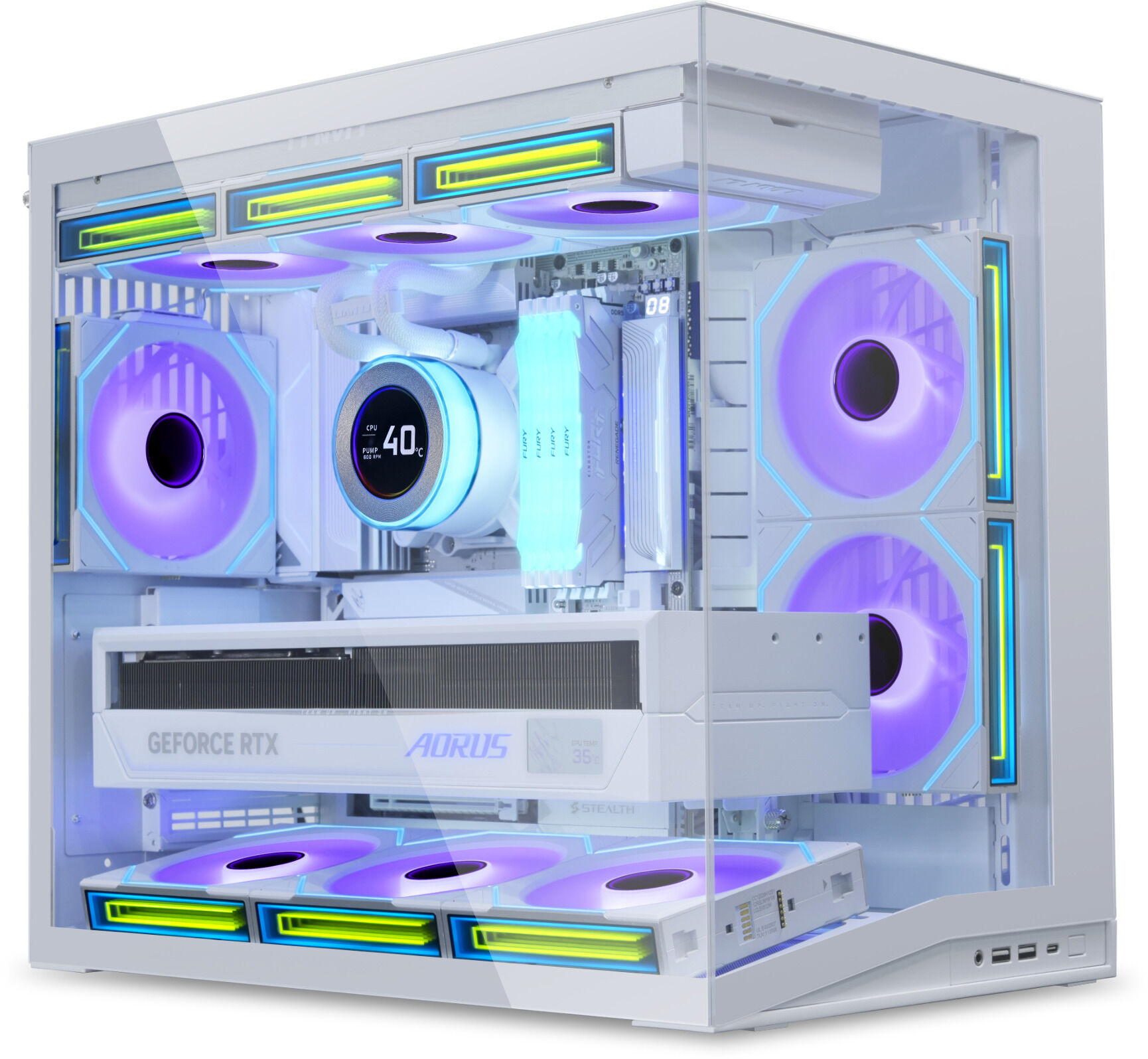 Caixa ATX Lian Li O11 Mini V2 Branco