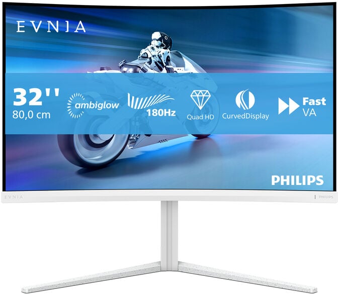 Monitor Curvo Philips EVNIA 5000 AMBIGLOW 32" 32M2C5501 Fast VA QHD 180Hz 1ms(0.5ms) image number 3