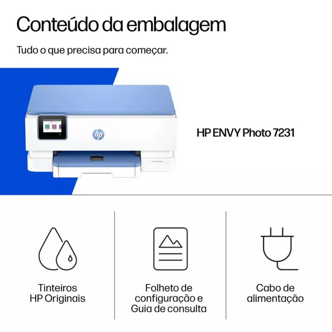 Impressora Multifun&ccedil;&otilde;es a Jato de Tinta HP Envy Photo 7231 All-in-One image number 3