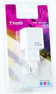 Carregador Tooq USB-C/PD 20W + USB-A/QC 20W Branco image number null