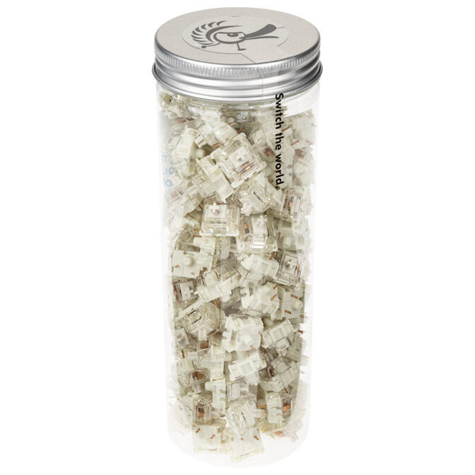 Pack 110 Switches Ducky Gateron G Pro White, Mec&acirc;nicos, 3-Pin, Linear, MX-Stem, 38g image number 2