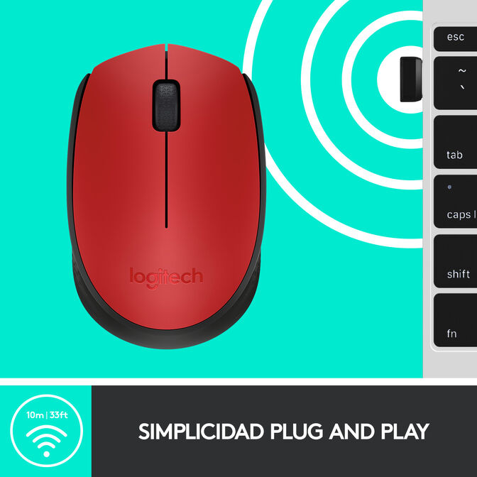 Rato Logitech M171 Wireless Vermelho/Preto image number 11
