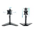 Suporte de Mesa Tabletop Tooq Tilt e Altura Ajust&aacute;vel 17" a 32" Max. 9kg Preto image number null
