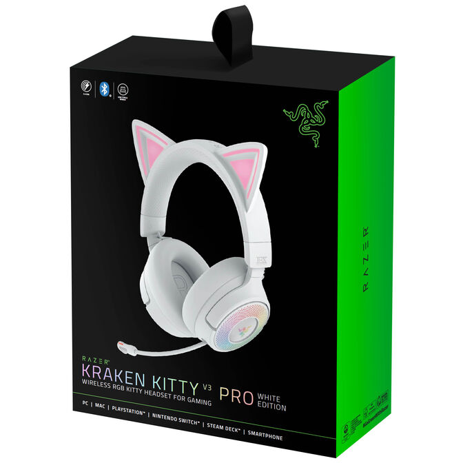 Headset Razer Kraken Kitty V3 X Wireless/Bluetooth Branco image number 5