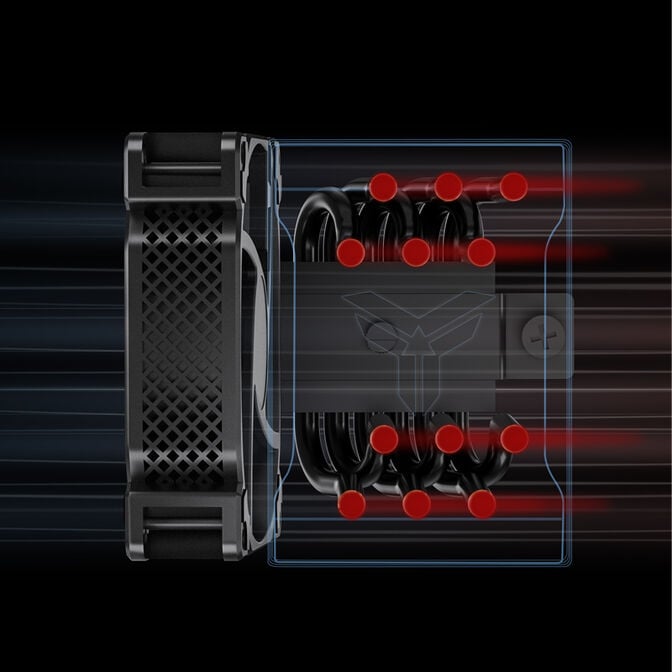 Cooler CPU Jonsbo HX6210 Preto - 92mm image number 4