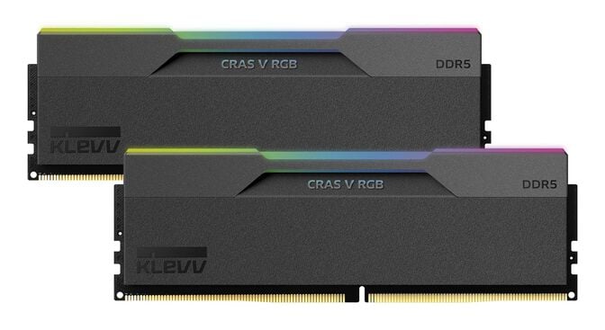 KLEVV Kit 32GB (2 x 16GB) DDR5 CRAS V 6000MHz CL28 RGB Obsidian Black (Intel XMP/AMD Expo) image number 0