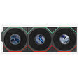 Ventoinha Lian Li UNI FAN TL120 LCD FLEX Wireless Reverse Blade Preto 120mm (Pack 3) image number null