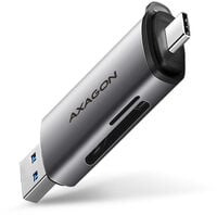 Leitor de cart&otilde;es AXAGON CRE-SAC External USB 3.2 Gen1 Type-C+Type-A 2-slot SD/microSD