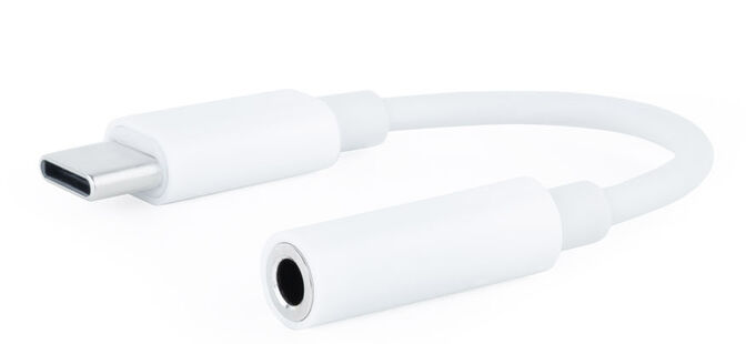 Cabo Conversor de &Aacute;udio Nanocable USB-C/M Jack 3.5/F 11 CM Branco image number 1