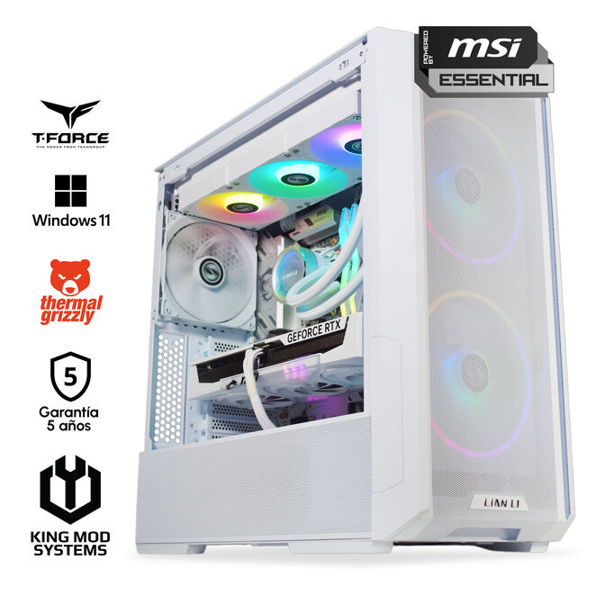 Computador King Mod Gamer-PC Ryzen 7 7800X3D 32GB DDR5 2TB RTX 5070 WiFi W11 Bonus