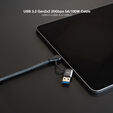 Cabo USB 3.2 Gen2x2 Nanocable 20Gbps 5A/100W 4K/60HZ USB-C M/USB-A/M 3 M Cinzento/Preto image number null