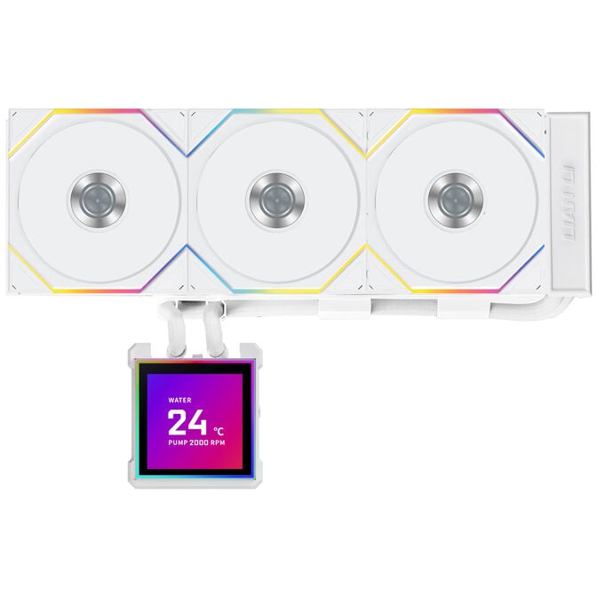 Water Cooler CPU AIO Lian Li HydroShift II LCD-S 360TL FLEX Wireless Branco - 360mm image number 3