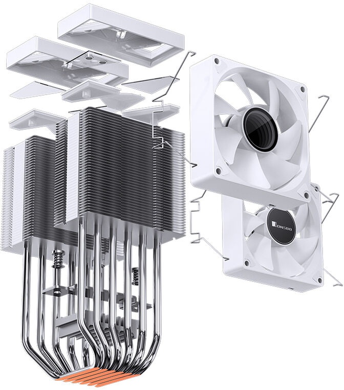 Cooler CPU Jonsbo CR-1400 DV2 ARGB White - 92mm image number 6