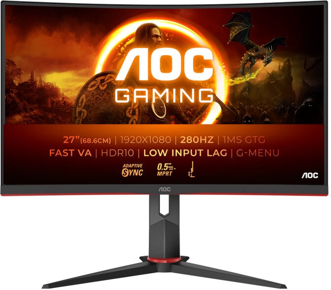 Monitor Curvo AOC Gaming 27" C27G2Z3/BK Fast VA FHD 280Hz 0.5ms image number 0