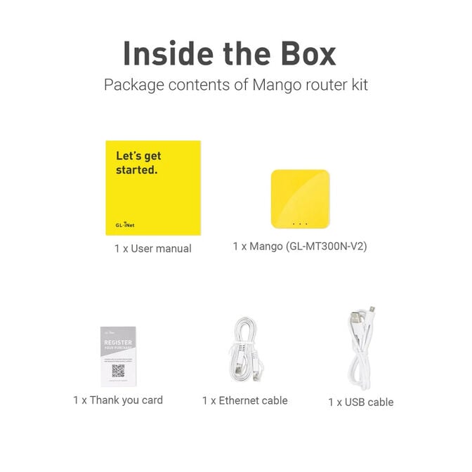 Mini Router de Viagem GL.iNet GL-MT300N-V2 Mango Wireless N300 image number 7