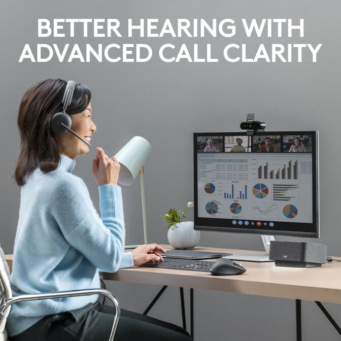 Headset Logitech Zone Wireless 2 UC Bluetooth ANC Grafite image number 7