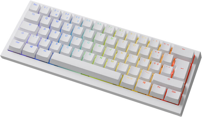 Teclado Mec&acirc;nico Ducky One X Mini Wireless Pure White RGB Ducky Linear Inductive Switch (PT) image number 1