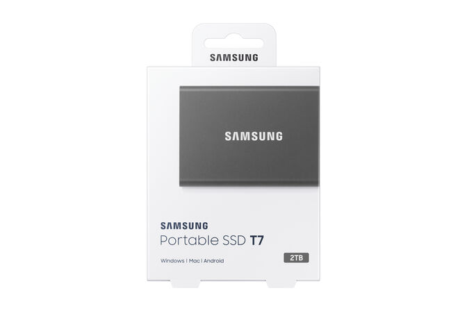 SSD Externo Samsung T7 2TB USB3.2 Gen2 Preto (1050/1000MB/s) image number 7