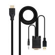 Cabo Conversor Nanocable VGA/M+AUDIO/M+USB-A/M-HDMI/M,1.8M image number null