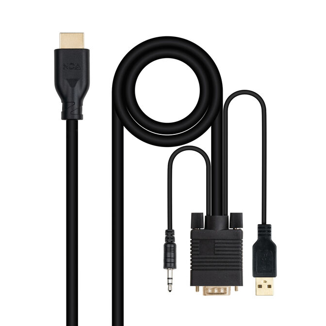 Cabo Conversor Nanocable VGA/M+AUDIO/M+USB-A/M-HDMI/M,1.8M image number 0