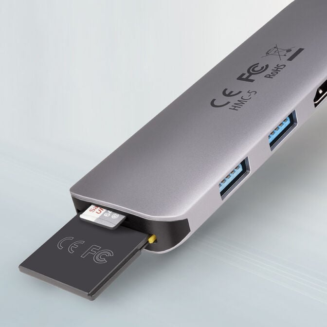 HUB USB-C AXAGON HMC-5 2x USB-A, HDMI, SD/microSD, USB 3.2 Gen, PD 100W image number 1
