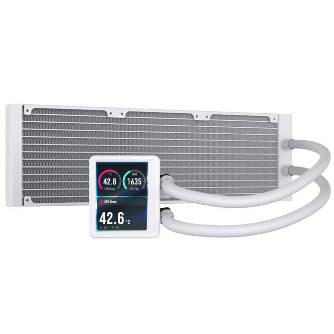 Water Cooler CPU Corsair NAUTILUS II RS LCD 360mm Branco image number 3