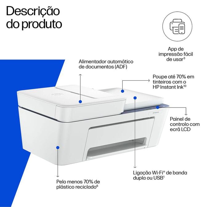 Impressora Multifun&ccedil;&otilde;es a Jato de Tinta HP DeskJet 4322 All-in-One image number 6