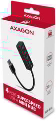 Mini Hub AXAGON HUE-M1A Superspeed USB-A, 4x USB 3.0 - 20cm image number null