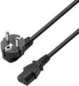 Cabo de Alimenta&ccedil;&atilde;o Ewent EC1901 Shuko Plug > IEC, Angled 90&deg;, 3m Preto image number null