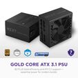 Fonte de Alimenta&ccedil;&atilde;o NZXT 1000W Core 80+ Gold ATX 3.1 PCIe 5.1 image number null