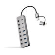 Hub Nanocable USB-C+USB-A/M para 4xUSB-A + 3xUSB-C 3.0 + USB-C 5V image number null