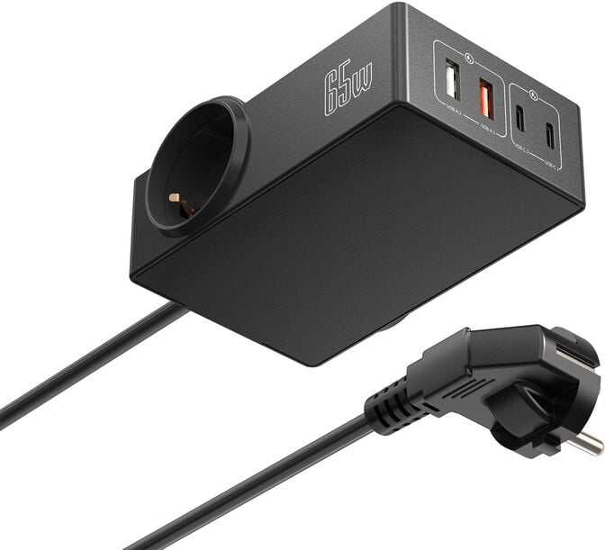 Esta&ccedil;&atilde;o de Carregamento Ewent 65W USB GaN image number 1